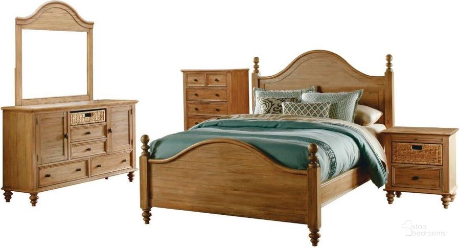 The appearance of Sunset Trading Vintage Casual 5 Piece King Bedroom Set designed by Sunset Trading in the country / farmhouse interior design. This maple piece of furniture  was selected by 1StopBedrooms from Vintage Casual Collection to add a touch of cosiness and style into your home. Sku: CF-1202-0252;CF-1212-0252;CF-1221-0252;CF-1230-0252;CF-1234-0252;CF-1236-0252;CF-1241-0252. Bed Type: Poster Bed. Product Type: Poster Bed. Bed Size: King. Material: Pine. Image1