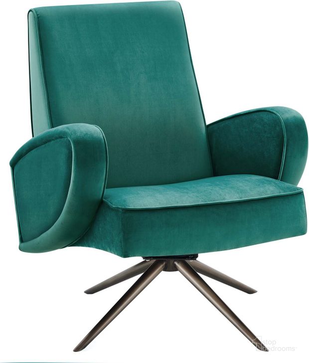 The appearance of Superior Performance Velvet Swivel Chair In Teal designed by Modway in the modern / contemporary interior design. This teal piece of furniture  was selected by 1StopBedrooms from Superior Collection to add a touch of cosiness and style into your home. Sku: EEI-5027-TEA. Product Type: Accent Chair. Material: Stainless Steel. Image1