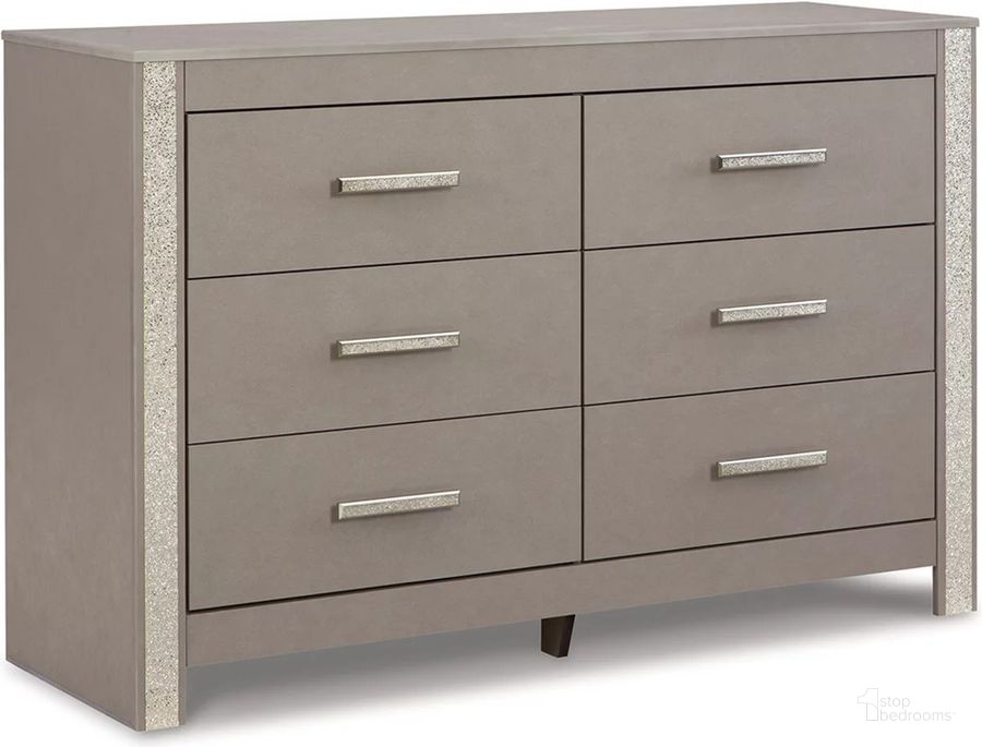 The appearance of Surancha Gray Six Drawer Dresser designed by Signature Design by Ashley in the modern / contemporary interior design. This gray piece of furniture  was selected by 1StopBedrooms from Surancha Collection to add a touch of cosiness and style into your home. Sku: B1145-231. Material: Wood. Product Type: Dresser. Image1