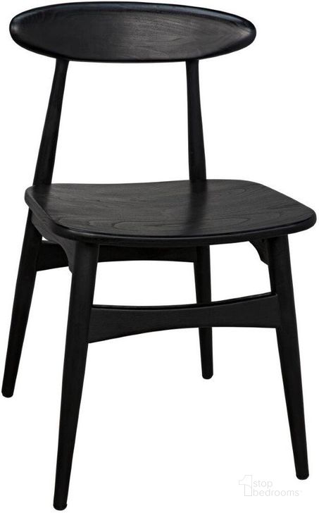 The appearance of Surf Chair In Charcoal Black designed by Noir in the transitional interior design. This charcoal piece of furniture  was selected by 1StopBedrooms from Surf Collection to add a touch of cosiness and style into your home. Sku: AE-15CHB. Material: Wood. Product Type: Dining Chair. Image1
