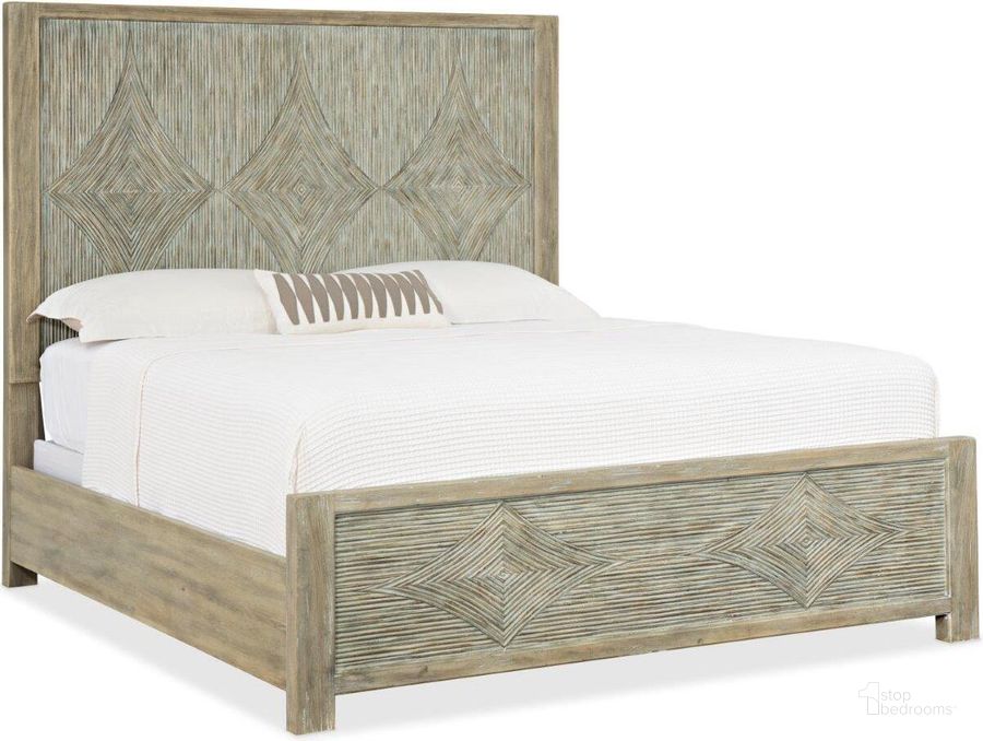 The appearance of Surfrider California King Panel Bed designed by Hooker in the transitional interior design. This light wood piece of furniture  was selected by 1StopBedrooms from Surfrider Collection to add a touch of cosiness and style into your home. Sku: 6015-90360-80. Bed Type: Panel Bed. Material: Wood. Product Type: Panel Bed. Bed Size: California King. Image1