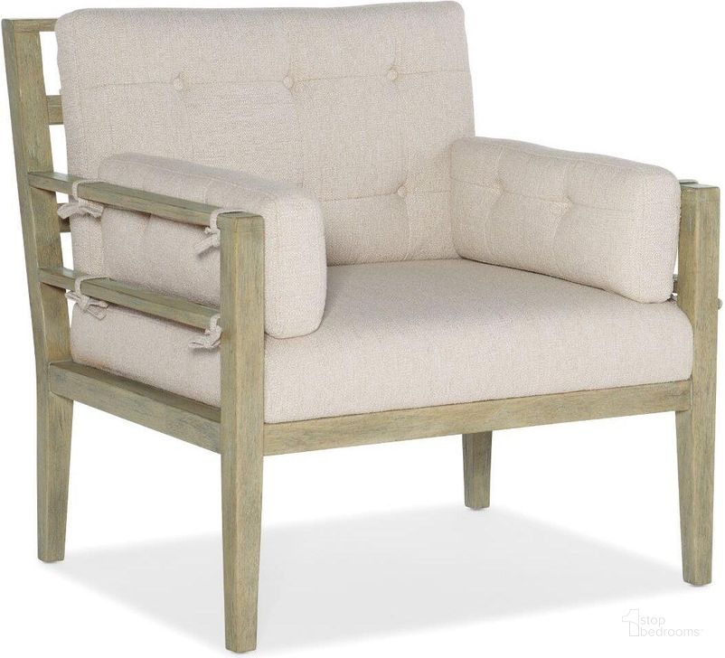 The appearance of Surfrider Chair designed by Hooker in the transitional interior design. This light wood piece of furniture  was selected by 1StopBedrooms from Surfrider Collection to add a touch of cosiness and style into your home. Sku: 6015-52002-80. Material: Fabric. Product Type: Living Room Chair. Image1