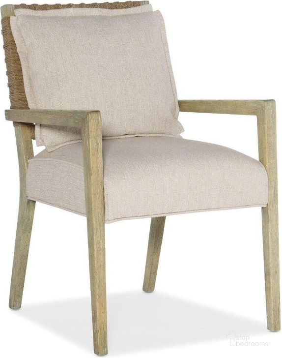 The appearance of Surfrider Woven Back Arm Chair set of 2 designed by Hooker in the transitional interior design. This light wood piece of furniture  was selected by 1StopBedrooms from Surfrider Collection to add a touch of cosiness and style into your home. Sku: 6015-75301-80. Material: Fabric. Product Type: Arm Chair. Image1