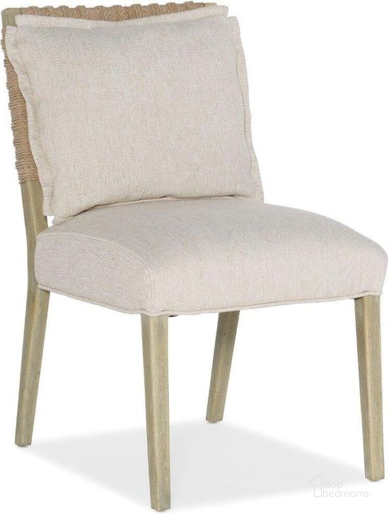 The appearance of Surfrider Woven Back Side Chair set of 2 designed by Hooker in the transitional interior design. This light wood piece of furniture  was selected by 1StopBedrooms from Surfrider Collection to add a touch of cosiness and style into your home. Sku: 6015-75311-80. Material: Fabric. Product Type: Side Chair. Image1
