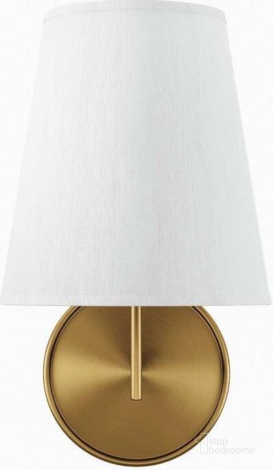 The appearance of Surround White And Brushed Brass Wall Sconce designed by Modway in the modern / contemporary interior design. This white and brushed brass piece of furniture  was selected by 1StopBedrooms from Surround Collection to add a touch of cosiness and style into your home. Sku: EEI-5643-WHI-SBR. Product Type: Wall Sconce. Image1