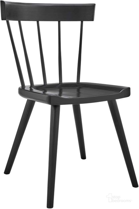 The appearance of Sutter Wood Dining Side Chair In Black designed by Modway in the modern / contemporary interior design. This black piece of furniture  was selected by 1StopBedrooms from Sutter Collection to add a touch of cosiness and style into your home. Sku: EEI-4650-BLK. Material: Wood. Product Type: Dining Chair. Image1