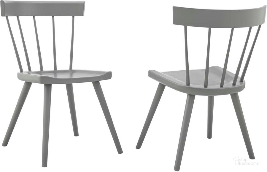 The appearance of Sutter Wood Dining Side Chair Set of 2 In Light Gray designed by Modway in the modern / contemporary interior design. This light gray piece of furniture  was selected by 1StopBedrooms from Sutter Collection to add a touch of cosiness and style into your home. Sku: EEI-6082-LGR. Material: Wood. Product Type: Dining Chair. Image1