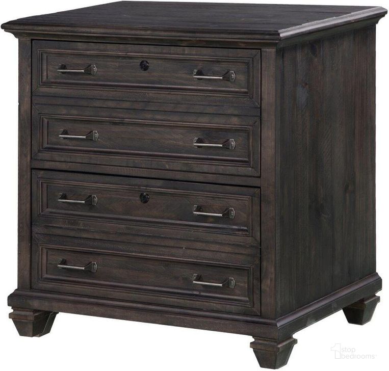 The appearance of Sutton Place Weathered Charcoal Lateral File designed by Magnussen in the traditional interior design. This gray piece of furniture  was selected by 1StopBedrooms from Sutton Place Collection to add a touch of cosiness and style into your home. Sku: H3612-40. Product Type: Lateral Filing Cabinet. Material: Solid Pine. Image1