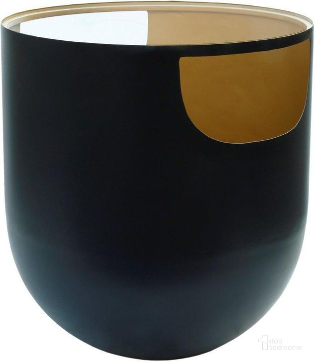 The appearance of Suttonmore Black and Gold End Table designed by Furnique in the modern / contemporary interior design. This black and gold piece of furniture  was selected by 1StopBedrooms from Suttonmore Collection to add a touch of cosiness and style into your home. Sku: 286-ET. Product Type: End Table. Material: Iron. Image1