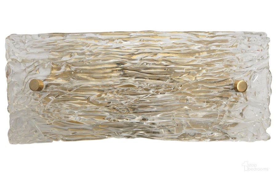 The appearance of Swan Curved Glass Sconce Small in Clear Textured Glass & Antique Brass Metal designed by Jamie Young Company in the traditional interior design. This antique brass piece of furniture  was selected by 1StopBedrooms from Swan Collection to add a touch of cosiness and style into your home. Sku: 4SWAN-SMCL. Material: Metal. Product Type: Wall Sconce. Image1