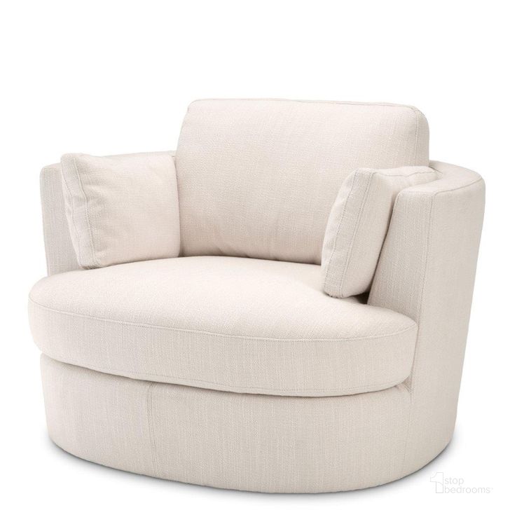 The appearance of Swivel Chair Clarissa Avalon White designed by Eichholtz in the modern / contemporary interior design. This white piece of furniture  was selected by 1StopBedrooms from Clarissa Collection to add a touch of cosiness and style into your home. Sku: A112852. Product Type: Arm Chair. Image1