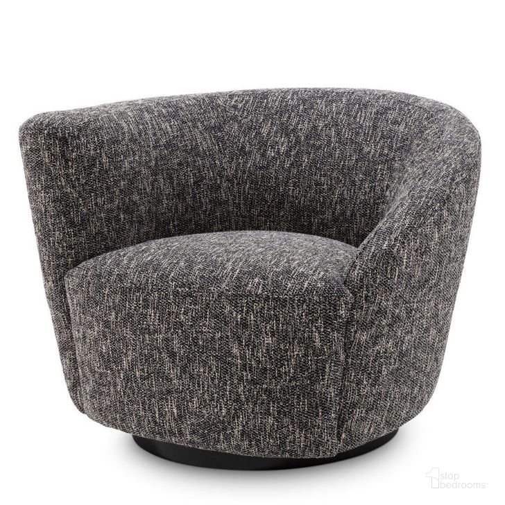 The appearance of Swivel Chair Colin Left Cambon Black designed by Eichholtz in the modern / contemporary interior design. This black piece of furniture  was selected by 1StopBedrooms from Colin Collection to add a touch of cosiness and style into your home. Sku: A115434. Product Type: Arm Chair. Image1