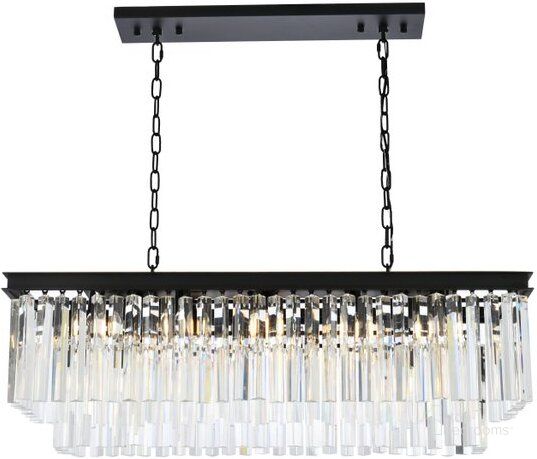 The appearance of Sydney Matte Black Chandelier designed by Elegant Lighting in the transitional interior design. This matte black piece of furniture  was selected by 1StopBedrooms from Sydney Collection to add a touch of cosiness and style into your home. Sku: 1202D40MB/RC. Material: Steel. Product Type: Chandelier. Image1