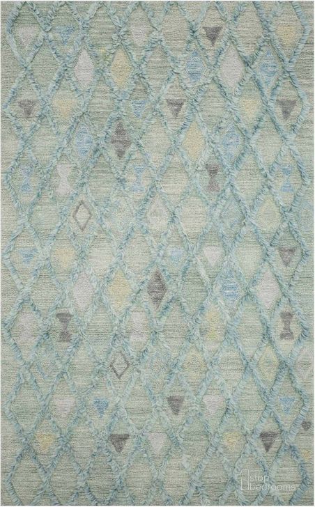 The appearance of Symbology Seafoam/Sky Rug SYMBSYM-02SESC2676 designed by Loloi Rugs in the modern / contemporary interior design. This seafoam and sky piece of furniture  was selected by 1StopBedrooms from Symbology Collection to add a touch of cosiness and style into your home. Sku: SYMBSYM-02SESC2676. Material: Wool. Product Type: Rug. Image1