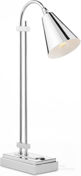 The appearance of Symmetry Nickel Desk Lamp designed by Currey & Company in the modern / contemporary interior design. This nickel piece of furniture  was selected by 1StopBedrooms from Symmetry Collection to add a touch of cosiness and style into your home. Sku: 6000-0781. Material: Metal. Product Type: Desk Lamp. Image1