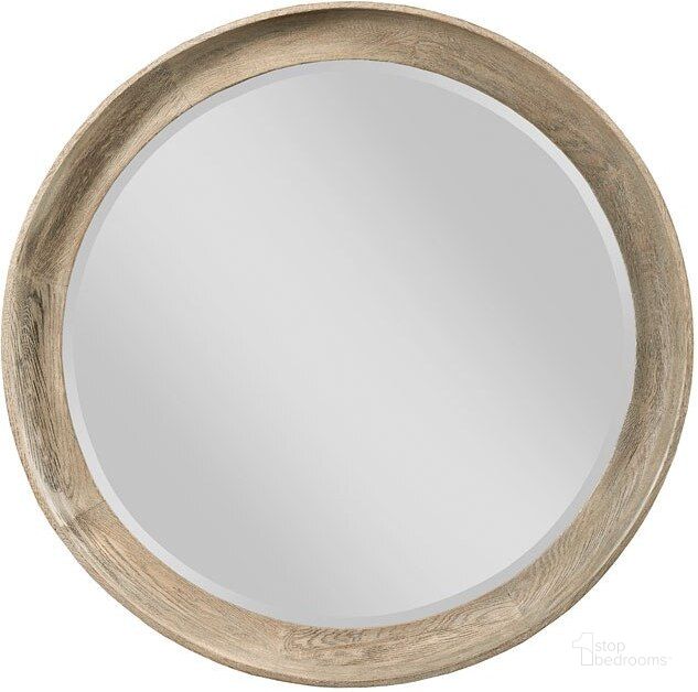 The appearance of Symmetry Sand Round Mirror designed by Kincaid in the transitional interior design. This beige piece of furniture  was selected by 1StopBedrooms from Symmetry Collection to add a touch of cosiness and style into your home. Sku: 939-020. Material: Wood. Product Type: Dresser Mirror. Image1