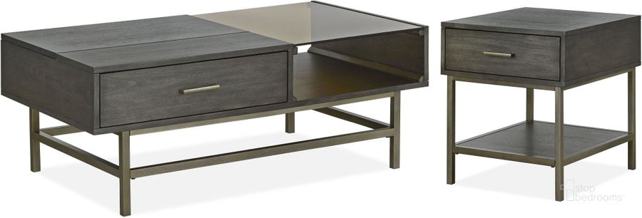 The appearance of Fulton Smoke Anthracite Lift Top Occasional Table Set designed by Magnussen in the modern / contemporary interior design. This gray piece of furniture  was selected by 1StopBedrooms from Fulton Collection to add a touch of cosiness and style into your home. Sku: T4574-51;T4574-03. Material: Wood. Product Type: Occasional Table Set. Image1