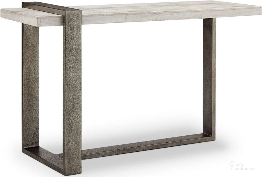 The appearance of Wiltshire Sea Shell Stone Rectangular Sofa Table designed by Magnussen in the modern / contemporary interior design. This white piece of furniture  was selected by 1StopBedrooms from Wiltshire Collection to add a touch of cosiness and style into your home. Sku: T4701-73T;T4701-73B. Product Type: Sofa Table. Material: Stone. Image1