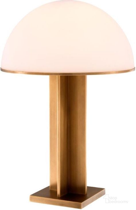 The appearance of Table Lamp Berkley Antique Brass Finish designed by Eichholtz in the modern / contemporary interior design. This antique brass piece of furniture  was selected by 1StopBedrooms from Berkley Collection to add a touch of cosiness and style into your home. Sku: 112497UL. Material: Glass. Product Type: Table Lamp. Image1
