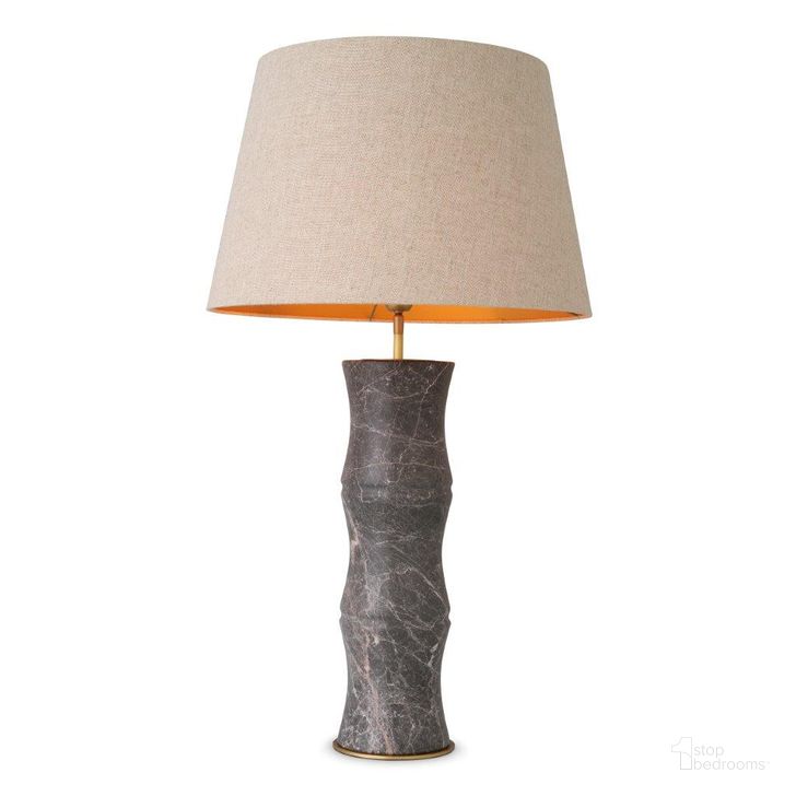 The appearance of Table Lamp Bonny Grey Marble Incl Shade Ul designed by Eichholtz in the modern / contemporary interior design. This grey piece of furniture  was selected by 1StopBedrooms from Bonny Collection to add a touch of cosiness and style into your home. Sku: 115681UL;116350. Product Type: Table Lamp. Image1