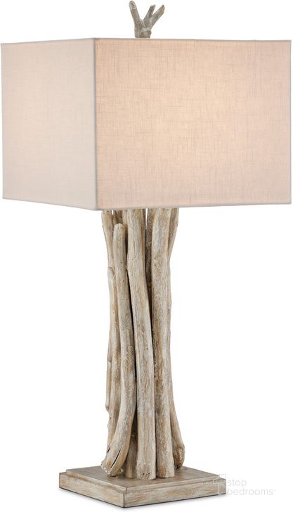 The appearance of Table Lamp In White Wash Driftwood designed by Currey & Company in the rustic / southwestern interior design. This white wash piece of furniture  was selected by 1StopBedrooms from Table Collection to add a touch of cosiness and style into your home. Sku: 6000-0919. Material: Wood. Product Type: Table Lamp. Image1