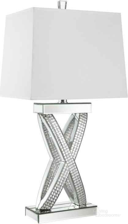The appearance of Table Lamp With Rectangle Shade White and Mirror designed by Coaster in the modern / contemporary interior design. This white piece of furniture  was selected by 1StopBedrooms from Dominick Collection to add a touch of cosiness and style into your home. Sku: 923289B1;923289B2. Material: MDF. Product Type: Table Lamp. Image1
