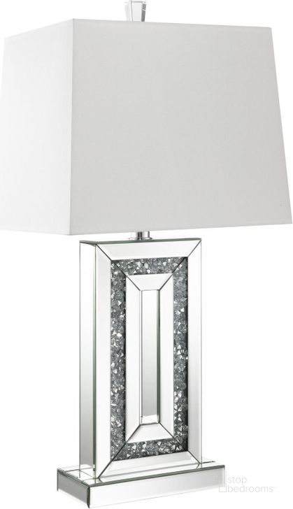 The appearance of Table Lamp With Square Shade White and Mirror designed by Coaster in the modern / contemporary interior design. This white piece of furniture  was selected by 1StopBedrooms from Ayelet Collection to add a touch of cosiness and style into your home. Sku: 923288B1;923288B2. Material: MDF. Product Type: Table Lamp. Image1