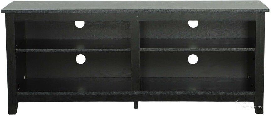 The appearance of Taft 58 Inch Console In Black designed by Progressive Furniture in the transitional interior design. This black piece of furniture  was selected by 1StopBedrooms from Taft Collection to add a touch of cosiness and style into your home. Sku: I302-58B. Product Type: Entertainment Console. Material: MDF. Image1