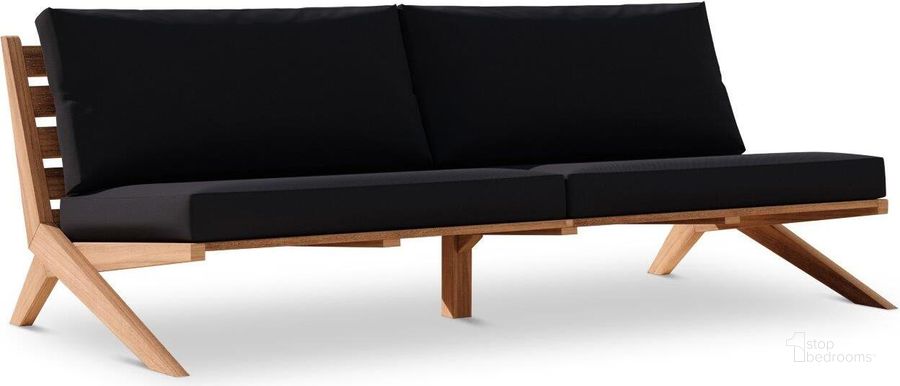 The appearance of Tahiti Black Waterproof Fabric Outdoor Sofa designed by Meridian in the modern / contemporary interior design. This black piece of furniture  was selected by 1StopBedrooms from Tahiti Collection to add a touch of cosiness and style into your home. Sku: 351Black-S. Material: Wood. Product Type: Outdoor Sofa. Image1