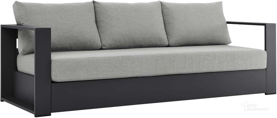 The appearance of Tahoe Outdoor Patio Powder-Coated Aluminum Sofa In Gray Gray designed by Modway in the modern / contemporary interior design. This gray gray piece of furniture  was selected by 1StopBedrooms from Tahoe Collection to add a touch of cosiness and style into your home. Sku: EEI-5676-GRY-GRY. Product Type: Sofa. Material: Foam. Image1