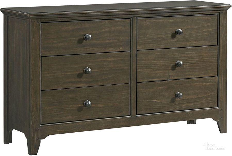 The appearance of Tahoe Youth River Rock 6 Drawer Dresser designed by Intercon in the transitional interior design. This gray piece of furniture  was selected by 1StopBedrooms from Tahoe Youth Collection to add a touch of cosiness and style into your home. Sku: TA-BR-6306-RVR-C. Product Type: Dresser. Image1