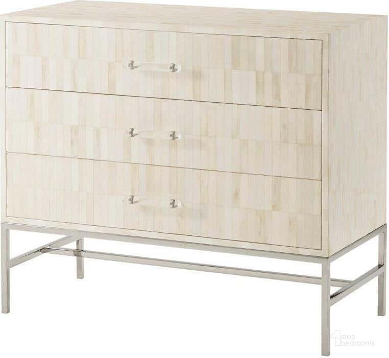 The appearance of Talitha Chest designed by Theodore Alexander in the transitional interior design. This  piece of furniture  was selected by 1StopBedrooms from Biscayne Collection to add a touch of cosiness and style into your home. Sku: 6002-239. Product Type: Chest. Material: Stainless Steel.