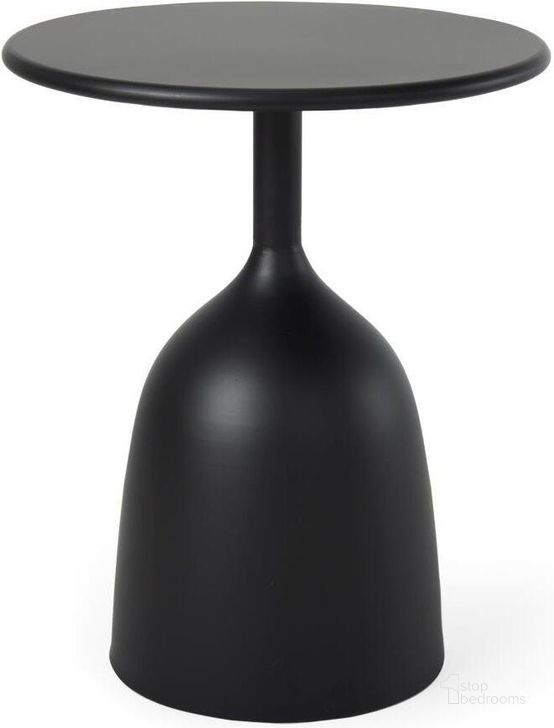 The appearance of Talulla Matte Black Metal Accent Table designed by Mercana in the modern / contemporary interior design. This black piece of furniture  was selected by 1StopBedrooms from Talulla Collection to add a touch of cosiness and style into your home. Sku: 70098. Material: Metal. Product Type: Accent Table. Image1