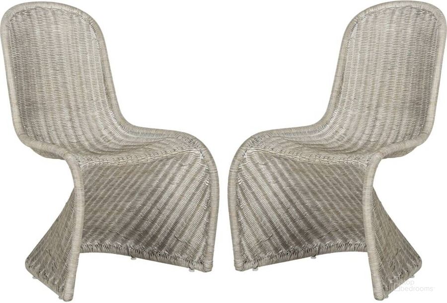 The appearance of Tana Antique Grey Wicker Side Chair designed by Safavieh in the modern / contemporary interior design. This antique grey piece of furniture  was selected by 1StopBedrooms from Tana Collection to add a touch of cosiness and style into your home. Sku: SEA8009B-SET2. Product Type: Side Chair. Material: Rattan. Image1