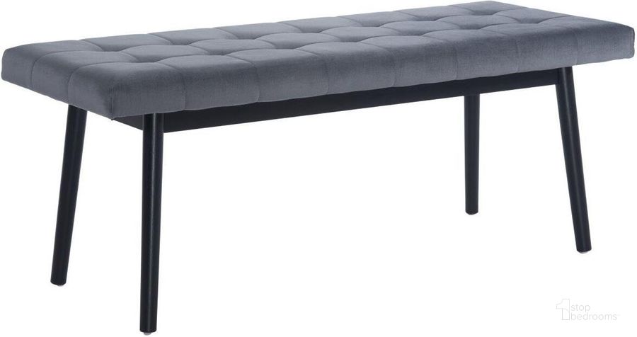 The appearance of Tanner Bench Gray and Black designed by Zuo Modern in the modern / contemporary interior design. This black and grey piece of furniture  was selected by 1StopBedrooms from Tanner Collection to add a touch of cosiness and style into your home. Sku: 101873. Product Type: Bench. Material: Plywood. Image1