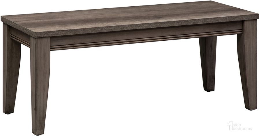 The appearance of Tanners Creek Greystone Bench designed by Liberty in the transitional interior design. This gray piece of furniture  was selected by 1StopBedrooms from Tanners Creek Collection to add a touch of cosiness and style into your home. Sku: 686-C9001B. Material: Fabric. Product Type: Bedroom Bench. Image1