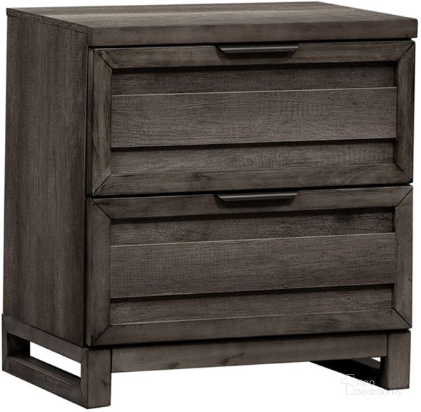 The appearance of Tanners Creek Nightstand designed by Liberty in the modern / contemporary interior design. This greystone piece of furniture  was selected by 1StopBedrooms from Tanners Creek Collection to add a touch of cosiness and style into your home. Sku: 686-BR61. Product Type: Nightstand. Material: Melamine. Image1