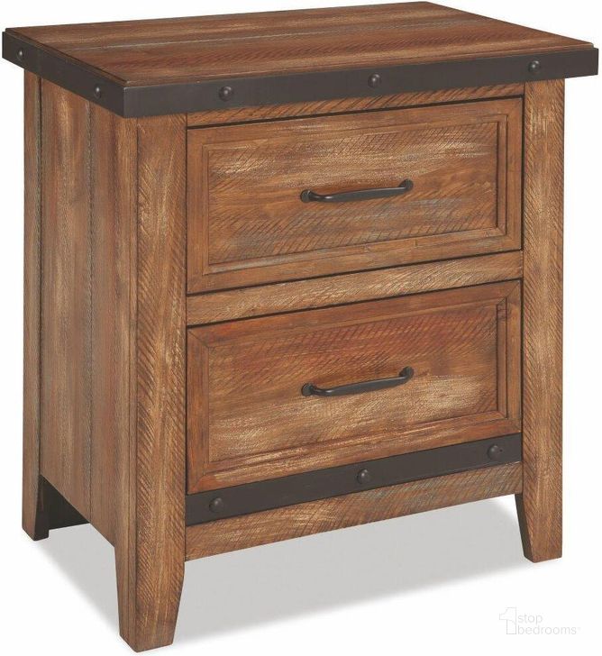 The appearance of Taos Canyon Brown 2 Drawer Nightstand designed by Intercon in the rustic / southwestern interior design. This brown piece of furniture  was selected by 1StopBedrooms from Taos Collection to add a touch of cosiness and style into your home. Sku: TS-BR-3502-CYB-C. Product Type: Nightstand. Image1