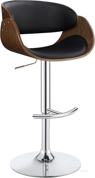 The appearance of Targee Black Barstool 0qd2316695 designed by FineForm in the modern / contemporary interior design. This black piece of furniture  was selected by 1StopBedrooms from Targee Collection to add a touch of cosiness and style into your home. Sku: 104965. Product Type: Barstool. Material: Vinyl. Image1