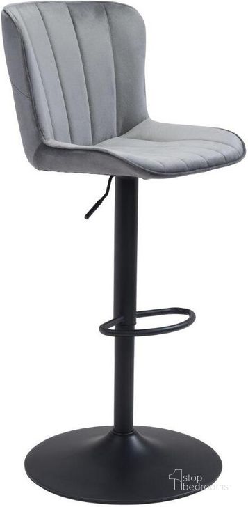 The appearance of Tarley Bar Chair Gray designed by Zuo Modern in the modern / contemporary interior design. This black and grey piece of furniture  was selected by 1StopBedrooms from Tarley Collection to add a touch of cosiness and style into your home. Sku: 109046. Product Type: Bar Chair. Material: Plywood. Image1