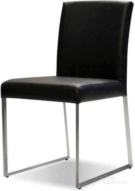 The appearance of Tate Black Leatherette Dining Chair - Set of 2 designed by Mobital in the modern / contemporary interior design. This black piece of furniture  was selected by 1StopBedrooms from Tate Collection to add a touch of cosiness and style into your home. Sku: DCH-TATE-BLAC-. Material: Leather. Product Type: Dining Chair.