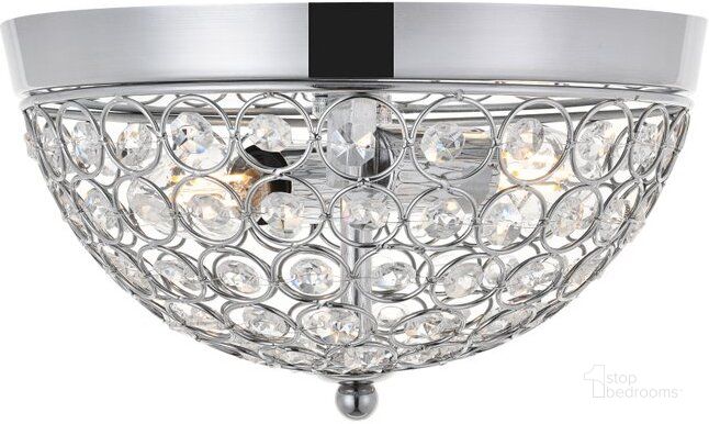 The appearance of Taye 2 Light Chrome Flush Mount designed by Elegant Lighting in the transitional interior design. This chrome piece of furniture  was selected by 1StopBedrooms from Taye Collection to add a touch of cosiness and style into your home. Sku: LD5012F10C. Product Type: Flush Mount. Material: Iron. Image1