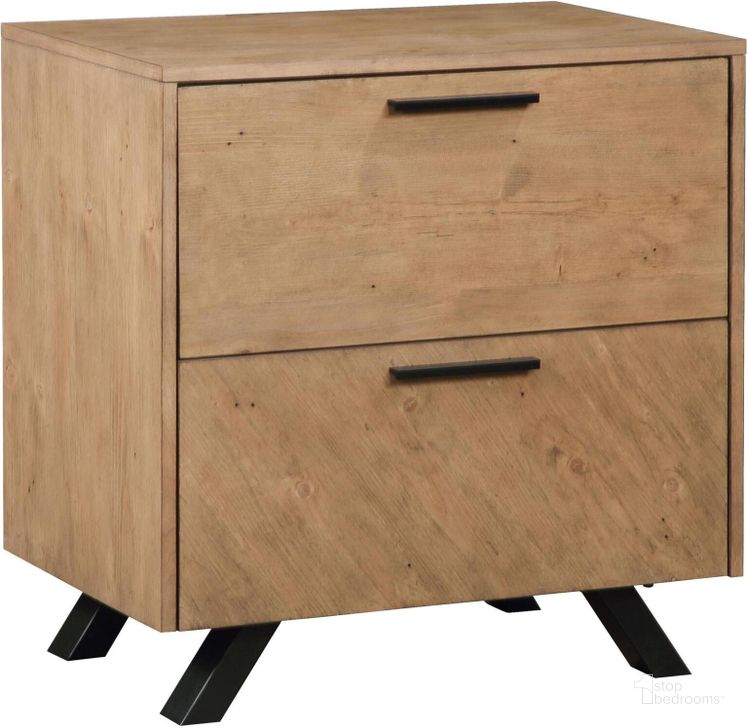 The appearance of Taylor 2-Drawer Rectangular Nightstand With Dual Usb Ports Light Honey Brown designed by Coaster in the modern / contemporary interior design. This honey brown piece of furniture  was selected by 1StopBedrooms from Taylor Collection to add a touch of cosiness and style into your home. Sku: 223422. Product Type: Nightstand. Material: MDF. Image1