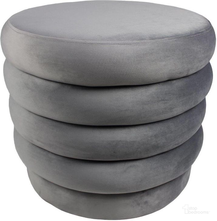 The appearance of Taylor Storm Round Small designed by Moti in the transitional interior design. This grey piece of furniture  was selected by 1StopBedrooms from Taylor Collection to add a touch of cosiness and style into your home. Sku: 88004002. Product Type: Ottoman. Material: Foam.