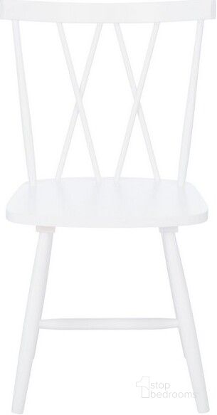 The appearance of Tayten Spindle Back Dining Chair in White designed by Safavieh in the country / farmhouse interior design. This white piece of furniture  was selected by 1StopBedrooms from Tayten Collection to add a touch of cosiness and style into your home. Sku: DCH8502A-SET2. Material: Wood. Product Type: Dining Chair. Image1