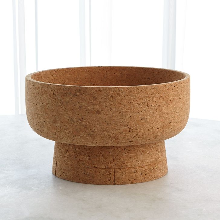 The appearance of Tazza Cork Large Bowl In Brown designed by Global Views in the modern / contemporary interior design. This brown piece of furniture  was selected by 1StopBedrooms from Tazza Collection to add a touch of cosiness and style into your home. Sku: BB-1.10073. Product Type: Bowl. Image1
