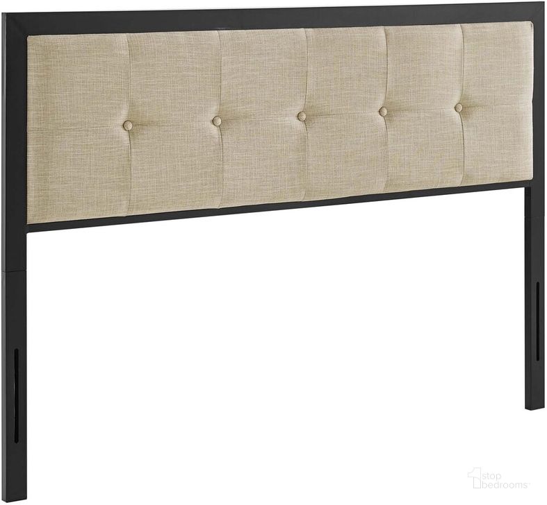 The appearance of Teagan Tufted Full Headboard In Black Beige designed by Modway in the modern / contemporary interior design. This black beige piece of furniture  was selected by 1StopBedrooms from Teagan Collection to add a touch of cosiness and style into your home. Sku: MOD-6174-BLK-BEI. Product Type: Headboard. Bed Size: Full. Material: Plywood. Image1