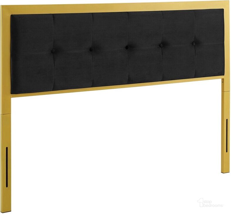 The appearance of Teagan Tufted Full Performance Velvet Headboard In Gold Black designed by Modway in the modern / contemporary interior design. This gold black piece of furniture  was selected by 1StopBedrooms from Teagan Collection to add a touch of cosiness and style into your home. Sku: MOD-6175-GLD-BLK. Product Type: Headboard. Bed Size: Full. Material: Plywood. Image1