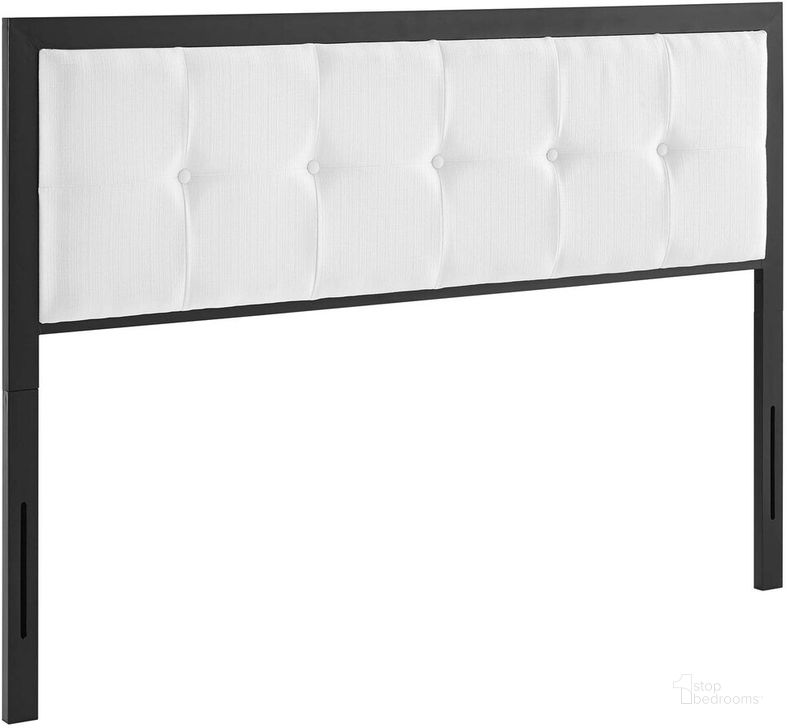 The appearance of Teagan Tufted Twin Headboard In Black White designed by Modway in the modern / contemporary interior design. This black white piece of furniture  was selected by 1StopBedrooms from Teagan Collection to add a touch of cosiness and style into your home. Sku: MOD-6172-BLK-WHI. Product Type: Headboard. Bed Size: Twin. Material: Plywood. Image1