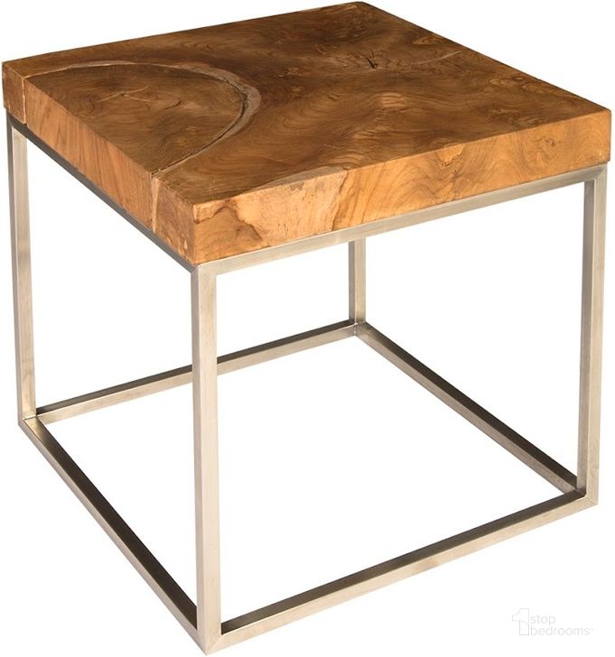 The appearance of Teak Puzzle Side Table designed by Phillips Collection in the modern / contemporary interior design. This brown piece of furniture  was selected by 1StopBedrooms from  to add a touch of cosiness and style into your home. Sku: ID75976. Material: Wood. Product Type: Side Table. Image1